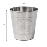 Riley Modern Classic Hammered Steel Accent 2-Gallon Wastebasket