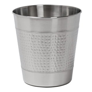 Riley Modern Classic Hammered Steel Accent 2-Gallon Wastebasket
