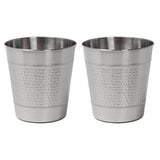 Riley Modern Classic Hammered Steel Accent 2-Gallon Wastebasket