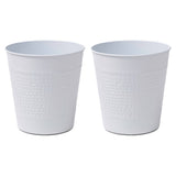 Riley Modern Classic Hammered Steel Accent 2-Gallon Wastebasket