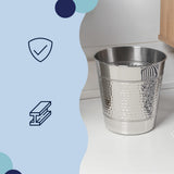 Riley Modern Classic Hammered Steel Accent 2-Gallon Wastebasket