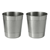 Riley Modern Classic Hammered Steel Accent 2-Gallon Wastebasket