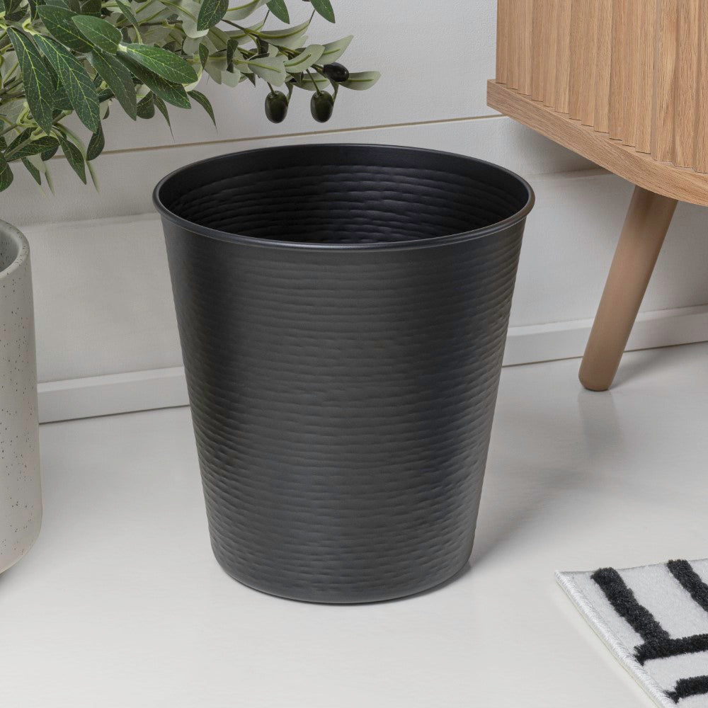 Remi Modern Classic Textured Steel 2-Gallon Wastebasket