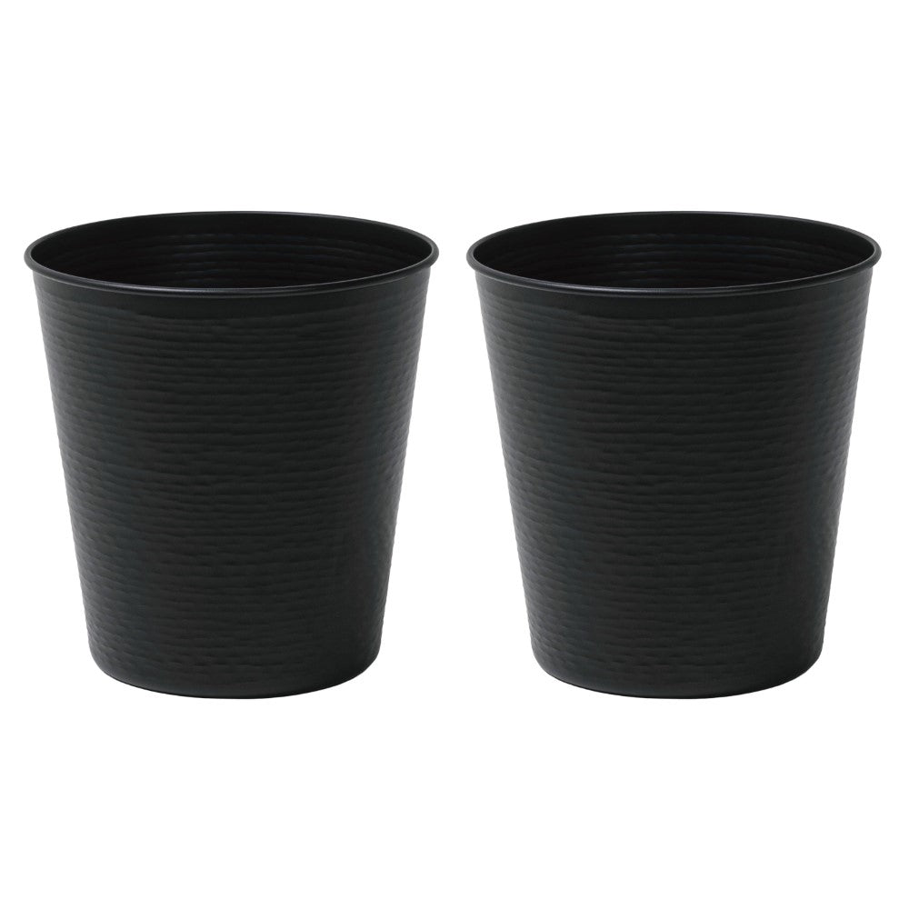 Remi Modern Classic Textured Steel 2-Gallon Wastebasket