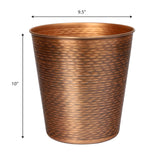 Remi Modern Classic Textured Steel 2-Gallon Wastebasket