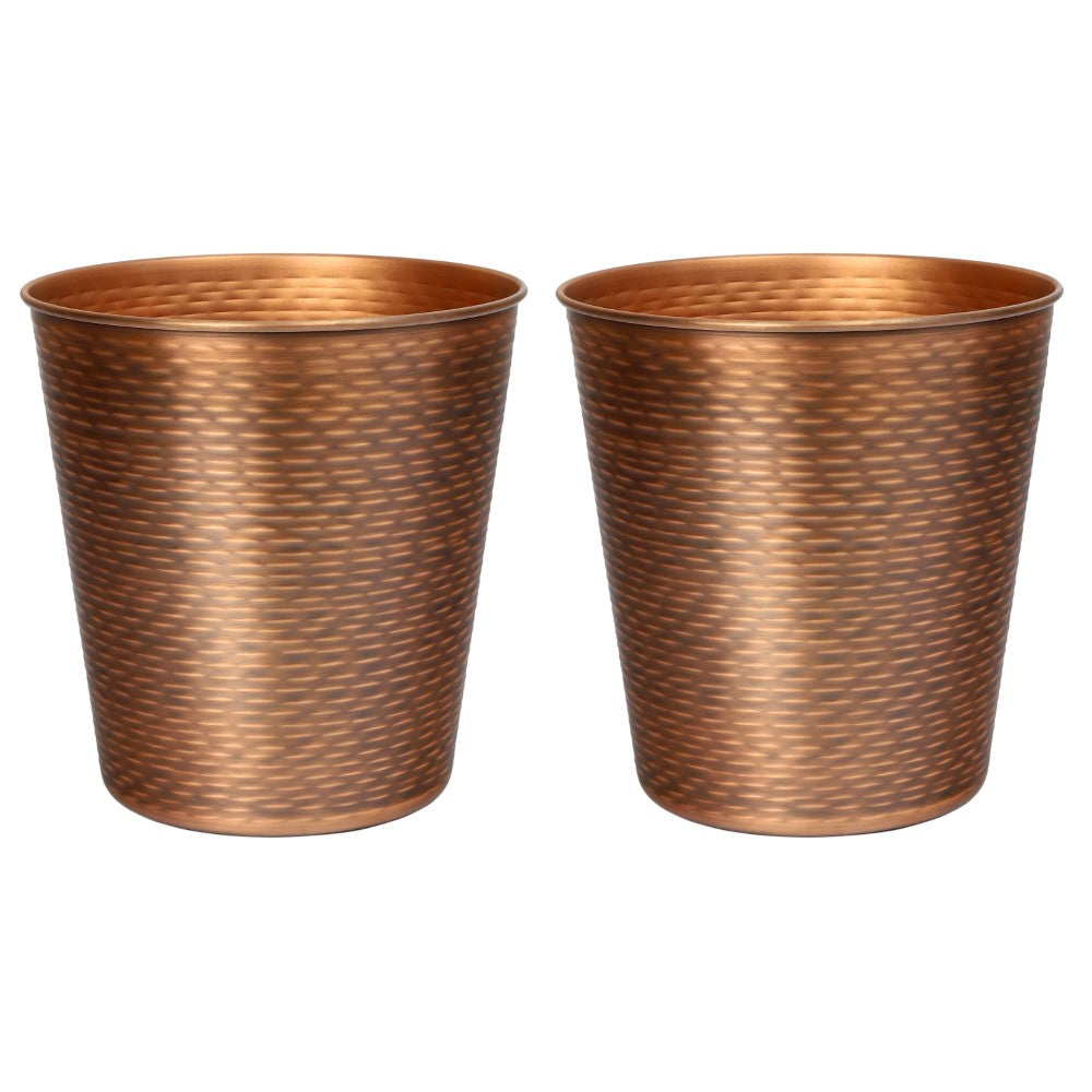 Remi Modern Classic Textured Steel 2-Gallon Wastebasket