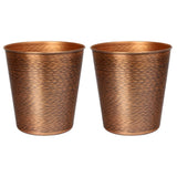 Remi Modern Classic Textured Steel 2-Gallon Wastebasket