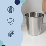Remi Modern Classic Textured Steel 2-Gallon Wastebasket