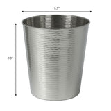 Remi Modern Classic Textured Steel 2-Gallon Wastebasket