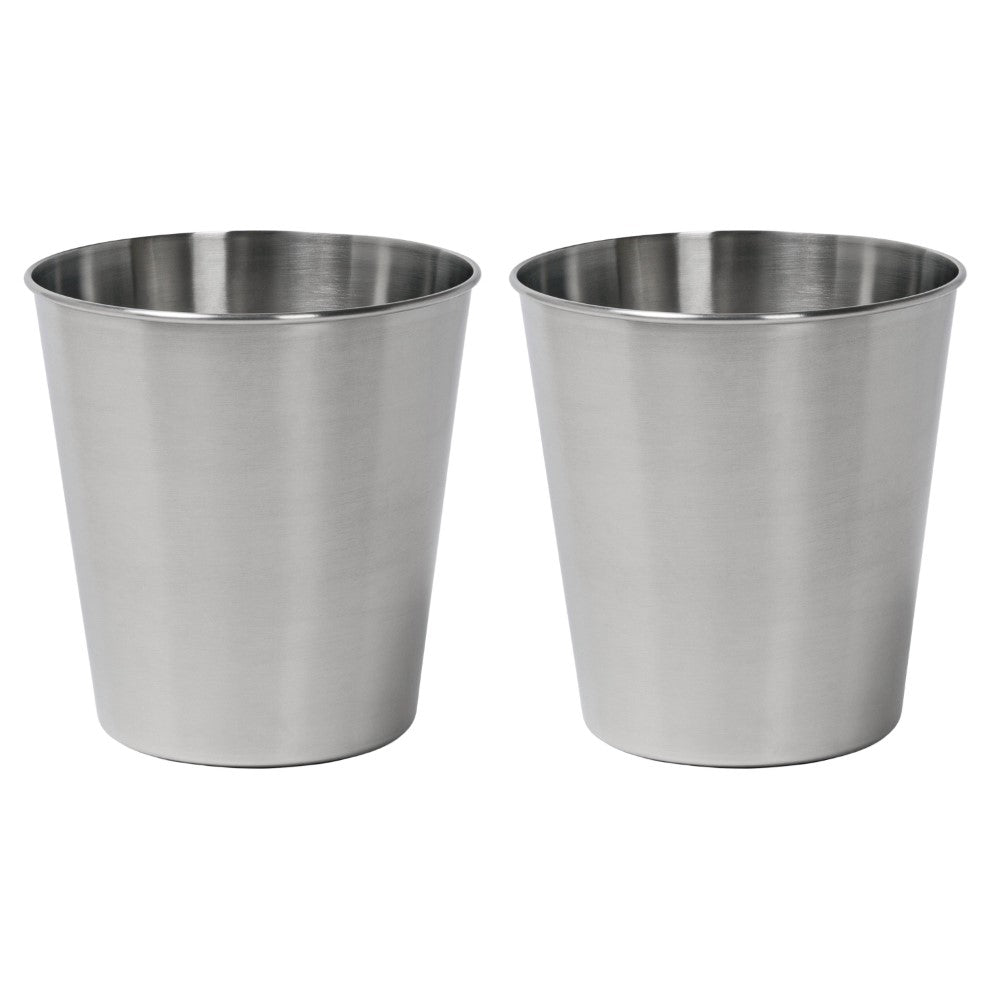 Nolan Modern Classic Smooth Steel 2-Gallon Wastebasket