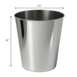 Nolan Modern Classic Smooth Steel 2-Gallon Wastebasket