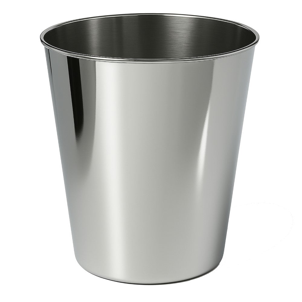 Nolan Modern Classic Smooth Steel 2-Gallon Wastebasket