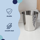 Nolan Modern Classic Smooth Steel 2-Gallon Wastebasket