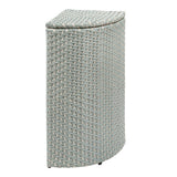 Fernhaven 15.56-Gallon All-Weather Wicker/Metal Corner Hideaway Outdoor Trash Can