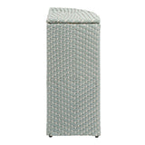 Fernhaven 15.56-Gallon All-Weather Wicker/Metal Corner Hideaway Outdoor Trash Can