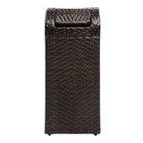 Connie 14.27-Gallon All-Weather Wicker/Metal Swing Top Hideaway Outdoor Trash Can