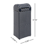 Connie 14.27-Gallon All-Weather Wicker/Metal Swing Top Hideaway Outdoor Trash Can