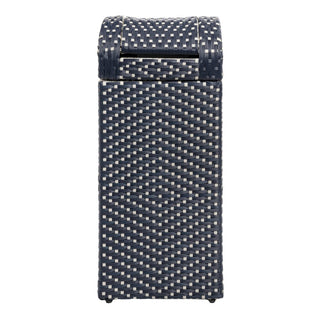 Connie 14.27-Gallon All-Weather Wicker/Metal Swing Top Hideaway Outdoor Trash Can