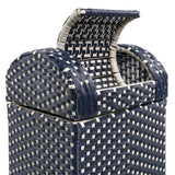 Connie 14.27-Gallon All-Weather Wicker/Metal Swing Top Hideaway Outdoor Trash Can