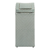 Connie 14.27-Gallon All-Weather Wicker/Metal Swing Top Hideaway Outdoor Trash Can