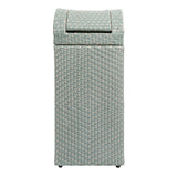 Connie 14.27-Gallon All-Weather Wicker/Metal Swing Top Hideaway Outdoor Trash Can