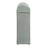 Connie 14.27-Gallon All-Weather Wicker/Metal Swing Top Hideaway Outdoor Trash Can