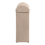 Connie 14.27-Gallon All-Weather Wicker/Metal Swing Top Hideaway Outdoor Trash Can
