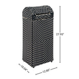 Connie 14.27-Gallon All-Weather Wicker/Metal Swing Top Hideaway Outdoor Trash Can
