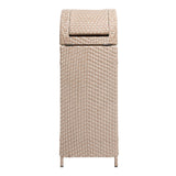 Nivoria 31.39-Gallon All-Weather Wicker/Metal Swing Top Hideaway Outdoor Trash Can