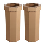 Wave 25-Gallon Traditional Classic Disposable Corrugated Cardboard Event Trash Can and Recycling Bin