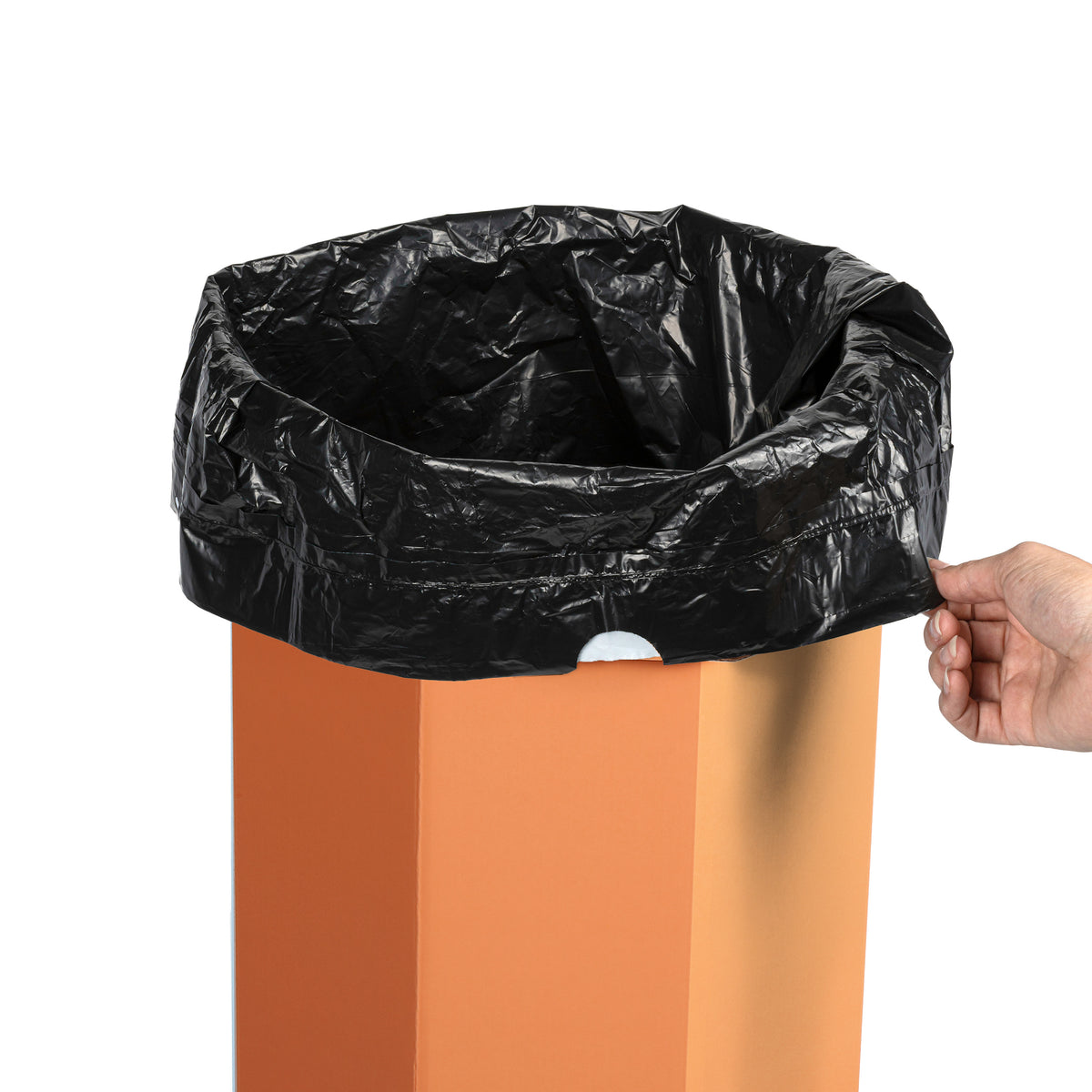 Wave 25-Gallon Traditional Classic Disposable Corrugated Cardboard Event Trash Can and Recycling Bin