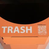 Wave 25-Gallon Traditional Classic Disposable Corrugated Cardboard Event Trash Can and Recycling Bin