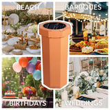 Wave 25-Gallon Traditional Classic Disposable Corrugated Cardboard Event Trash Can and Recycling Bin