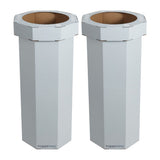 Wave 25-Gallon Traditional Classic Disposable Corrugated Cardboard Event Trash Can and Recycling Bin