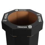 Wave 25-Gallon Traditional Classic Disposable Corrugated Cardboard Event Trash Can and Recycling Bin