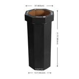 Wave 25-Gallon Traditional Classic Disposable Corrugated Cardboard Event Trash Can and Recycling Bin