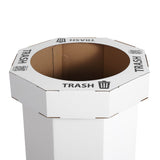 Wave 25-Gallon Traditional Classic Disposable Corrugated Cardboard Event Trash Can and Recycling Bin