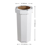 Wave 25-Gallon Traditional Classic Disposable Corrugated Cardboard Event Trash Can and Recycling Bin