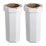Wave 25-Gallon Traditional Classic Disposable Corrugated Cardboard Event Trash Can and Recycling Bin