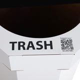 Wave 25-Gallon Traditional Classic Disposable Corrugated Cardboard Event Trash Can and Recycling Bin