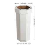 Wave 25-Gallon Traditional Classic Disposable Corrugated Cardboard Event Trash Can and Recycling Bin