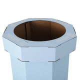 Wave 25-Gallon Traditional Classic Disposable Corrugated Cardboard Event Trash Can and Recycling Bin