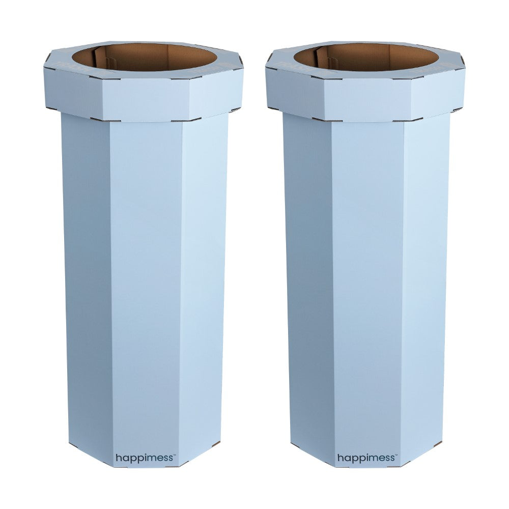Wave 25-Gallon Traditional Classic Disposable Corrugated Cardboard Event Trash Can and Recycling Bin