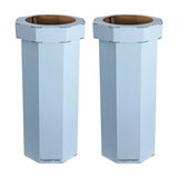 Wave 25-Gallon Traditional Classic Disposable Corrugated Cardboard Event Trash Can and Recycling Bin