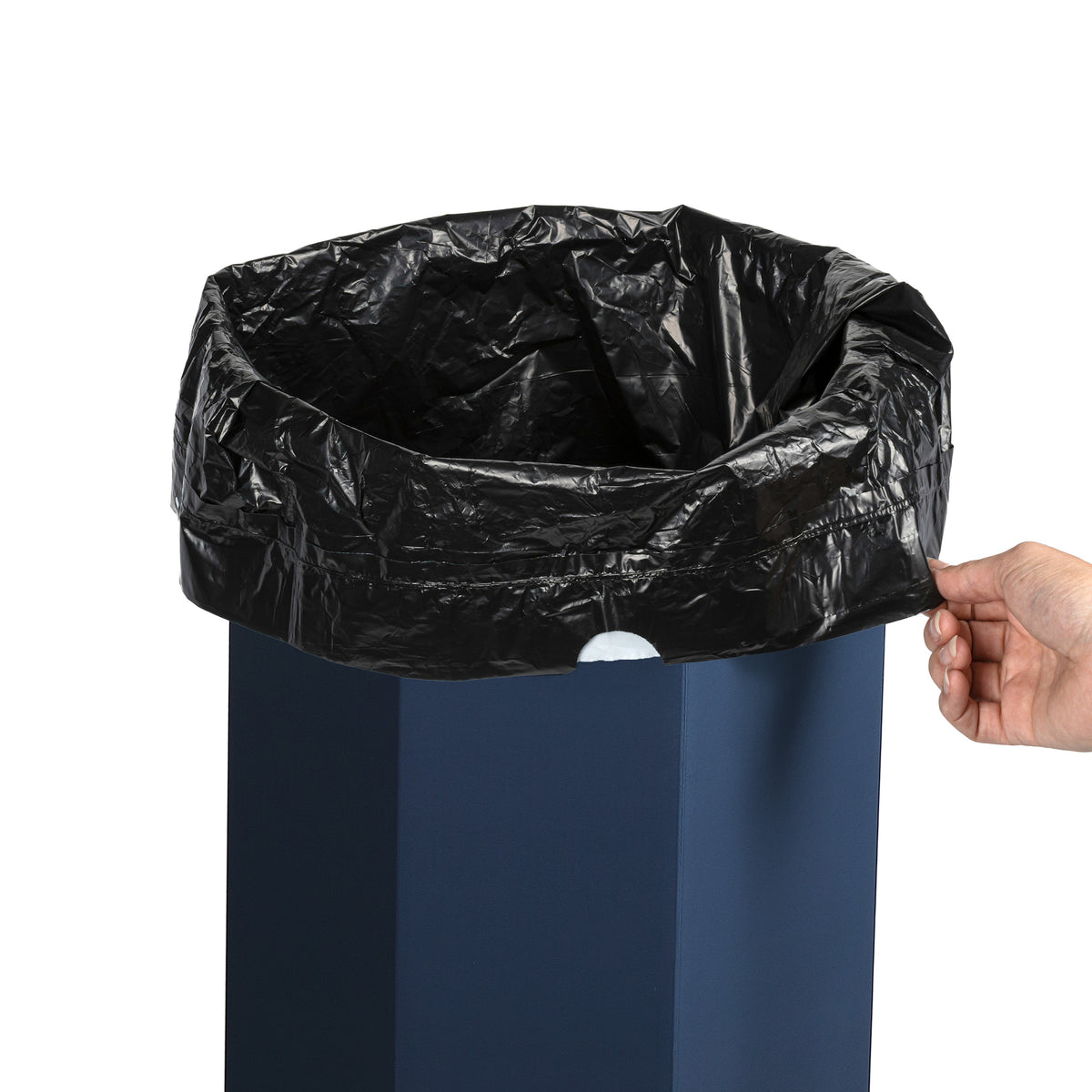Wave 25-Gallon Traditional Classic Disposable Corrugated Cardboard Event Trash Can and Recycling Bin