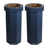 Wave 25-Gallon Traditional Classic Disposable Corrugated Cardboard Event Trash Can and Recycling Bin