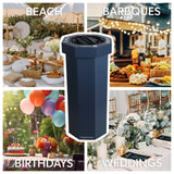 Wave 25-Gallon Traditional Classic Disposable Corrugated Cardboard Event Trash Can and Recycling Bin