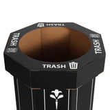 Wave 25-Gallon Traditional Classic Disposable Corrugated Cardboard Event Trash Can and Recycling Bin