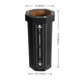 Wave 25-Gallon Traditional Classic Disposable Corrugated Cardboard Event Trash Can and Recycling Bin