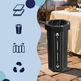 Wave 25-Gallon Traditional Classic Disposable Corrugated Cardboard Event Trash Can and Recycling Bin
